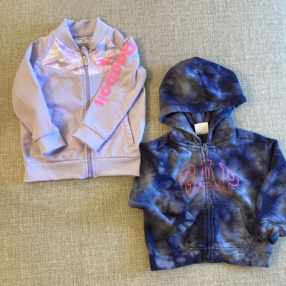 Bundle. 1 Gap hoodie and 1 Reebok jacket